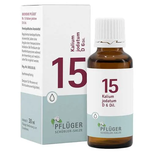 Biochemie Pflüger 15 Kalium jodatum D 6 Tropfen, 30 ml