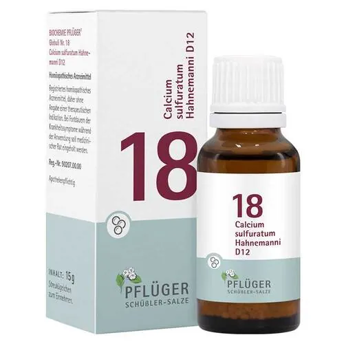 Biochemie Pflüger 18 Calcium sulfuratum D 12 Globuli , 15 g