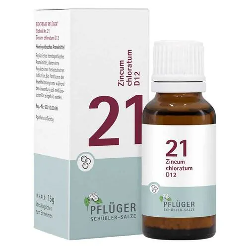 Biochemie Pflüger 21 Zincum chloratum D 12 Globuli, 15 g