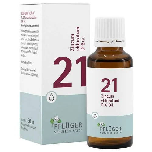 Biochemie Pflüger 21 Zincum chloratum D 6 Tropfen, 30 ml