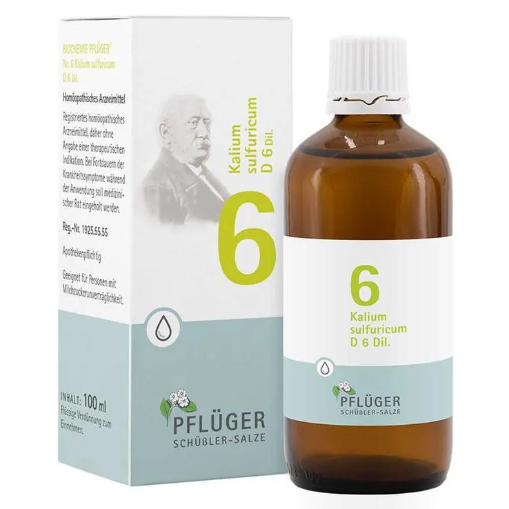 Biochemie Pflüger 6 Kalium sulfuricum D 6 Tropfen, 100 ml