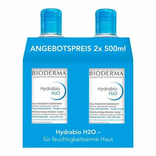 BIODERMA Hydrabio H2O Mizellen-Reinig.lös.Duo, 2X500 ml