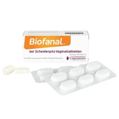 Biofanal bei Scheidenpilz 100 000 I.E. Vaginaltab., 12 St
