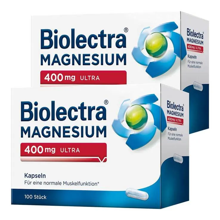 Biolectra Magnesium 400 mg ultra Kapseln, 2x100 St