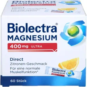 BIOLECTRAMagnesium400mgultraDirectZitrone60Stück