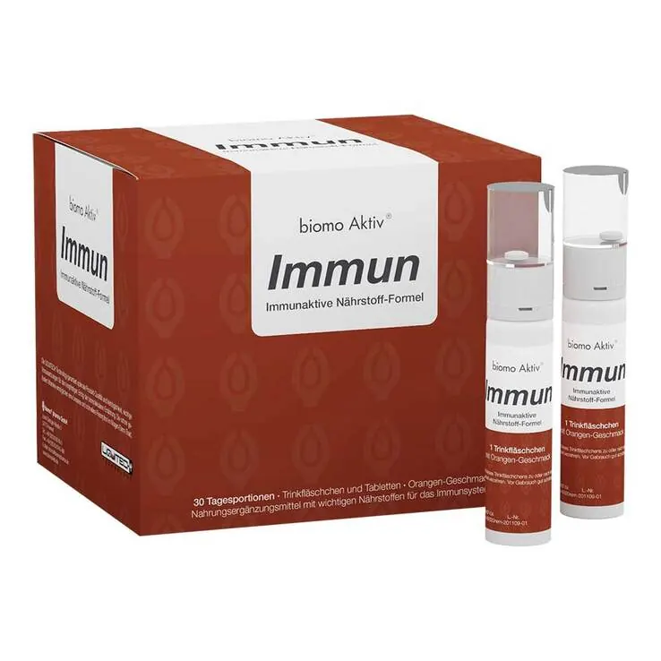 Biomo Aktiv Immun Trinkflasche + Tabletten 30-Tages-Kombi, 1 P
