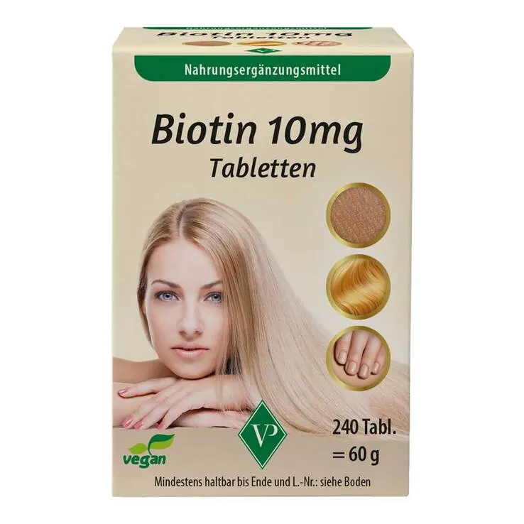 Biotin 10 mg hochdosiert vegan Tabletten, 240 St
