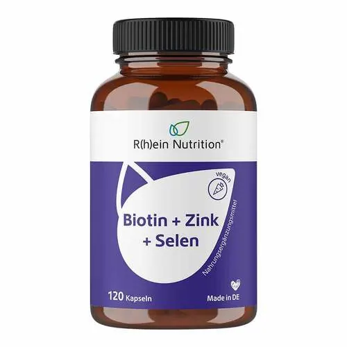 Biotin + ZINK+Selen für Haut Haare & Nägel Kapseln, 120 St