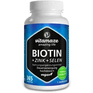 BIOTIN10mghochdosiert+Zink+SelenTabletten365Stück
