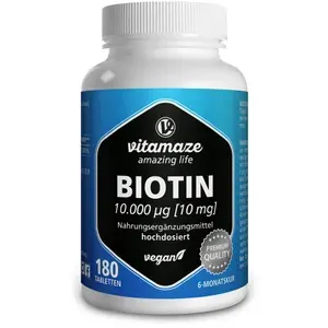 BIOTIN10mghochdosiertveganTabletten180Stück