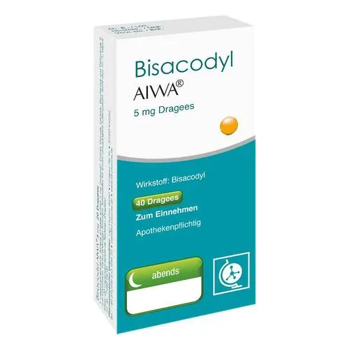 Bisacodyl Aiwa 5 mg Dragees, 40 St