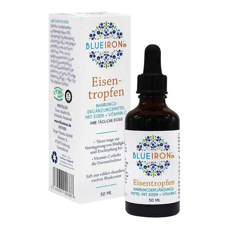 Blueiron Eisentropfen + Vitamin C, 50 ml