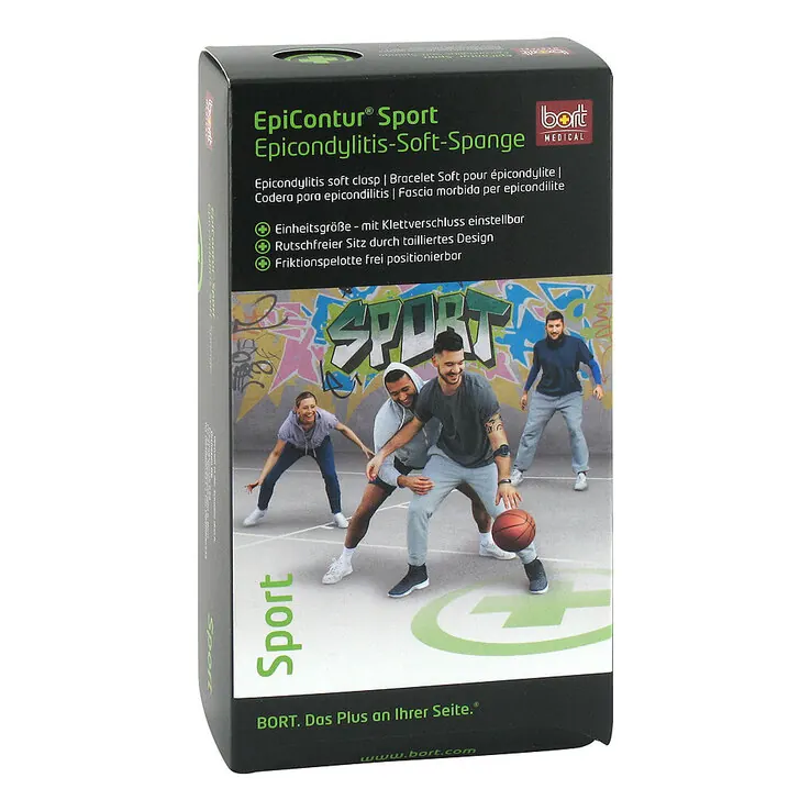 Bort Epicontur Sport Epicondylitis Soft-Spange schwarz / grün, 1 St