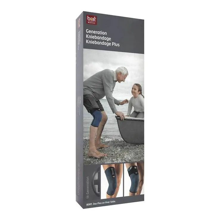Bort Generation Kniebandage plus XL Größe 4 blau, 1 St
