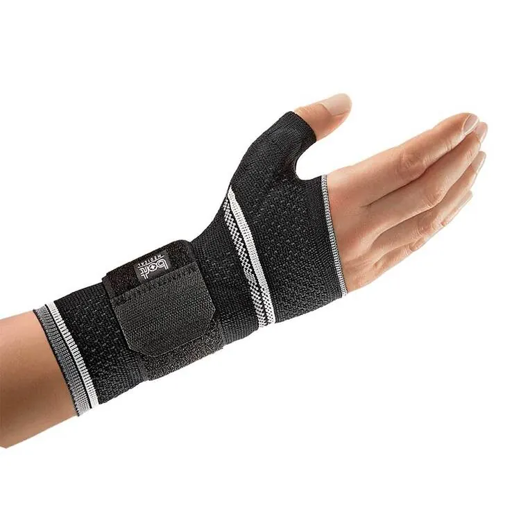 Bort Manubasic Plus Handgelenkbandage li.M schwarz, 1 St