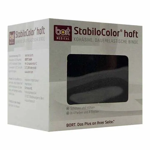 BORT StabiloColor haft Binde 6 cm schwarz, 1 St