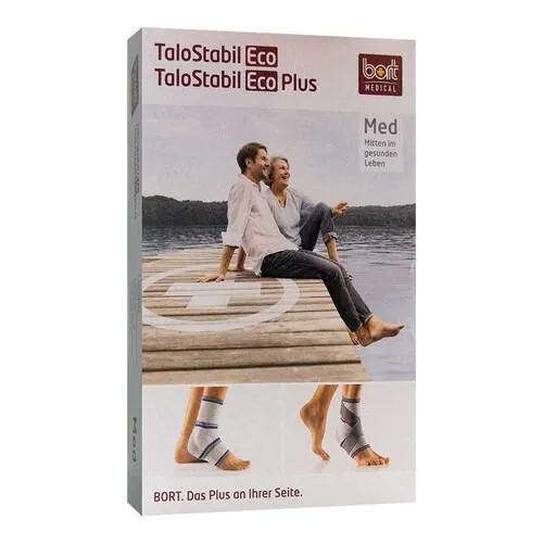 Bort Talostabil Eco Sprunggelenk Bandage L schwarz, 1 St