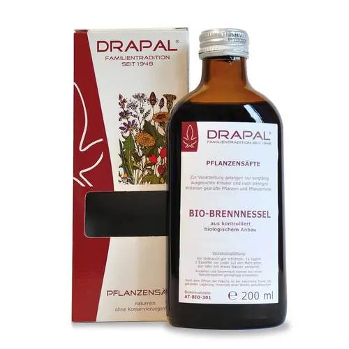 Brennesselblätter Bio Pflanzensaft Drapal, 200 ml