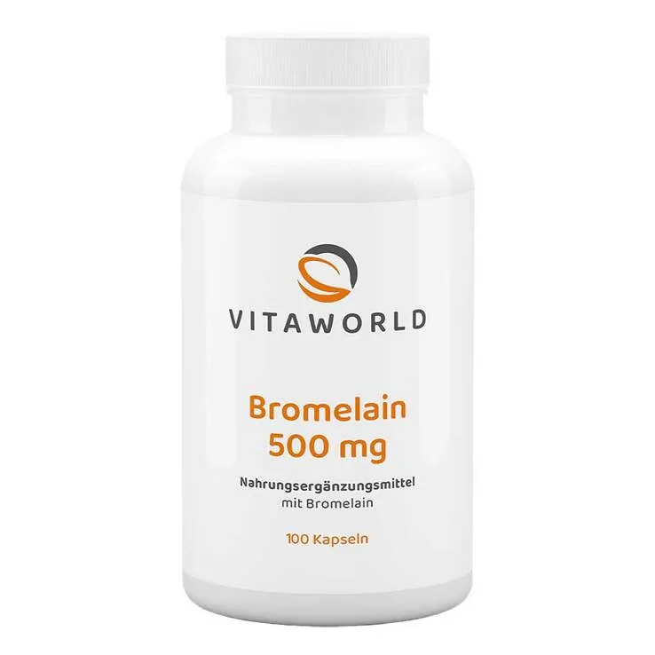 Bromelain 500 mg Kapseln Vita World, 100 St