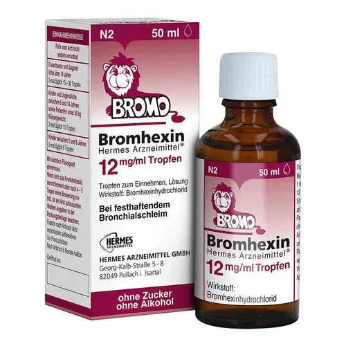 Bromhexin Hermes Arzneimittel 12 mg / ml Tropfen, 50 ml