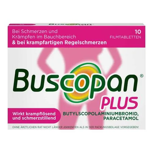 Buscopan plus 10 mg / 500 mg Filmtabletten, 10 St