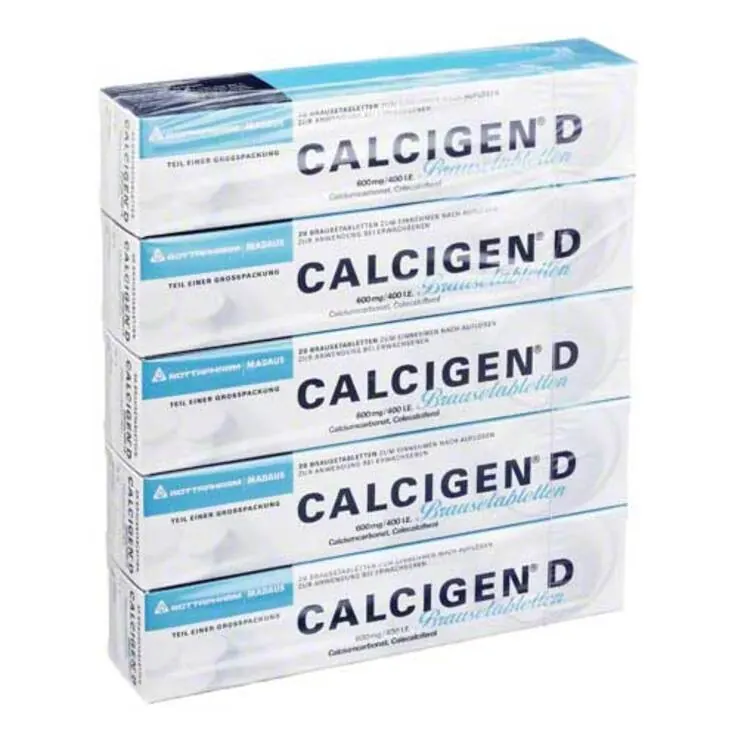 Calcigen D 600 mg / 400 I.E. Brausetabletten, 100 St