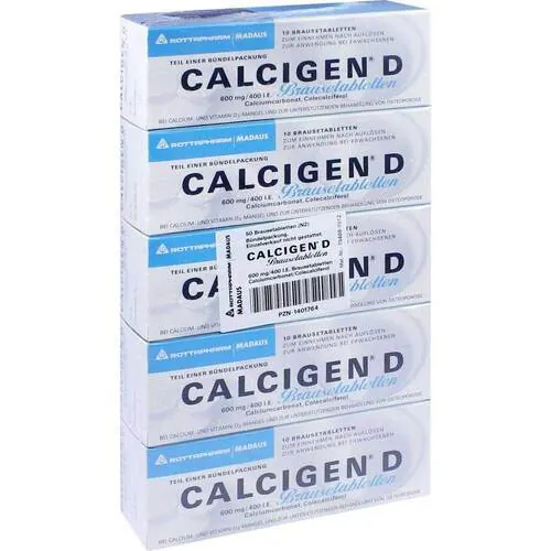 Calcigen D 600 mg / 400 I.E. Brausetabletten, 50 St