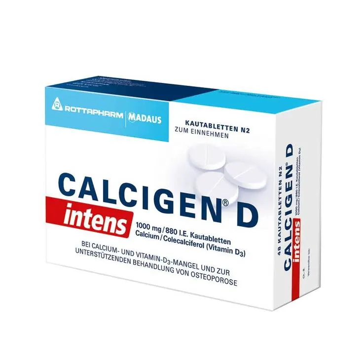 Calcigen D intens 1000 mg / 880 I.E. Kautabletten, 120 St