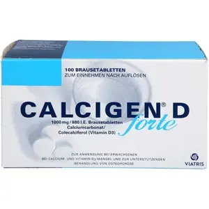 CALCIGENDforte1000mg/880I.E.Brausetabletten100St