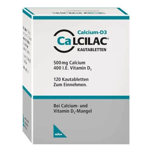 Calcilac Kautabletten 500 mg / 400 I.E., 120 St