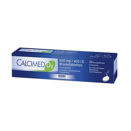 Calcimed D3 600 mg / 400 I.E. Brausetabletten, 20 St