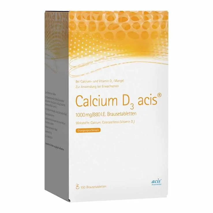 Calcium D3 acis 1000 mg / 880 I.E. Brausetabletten, 100 St