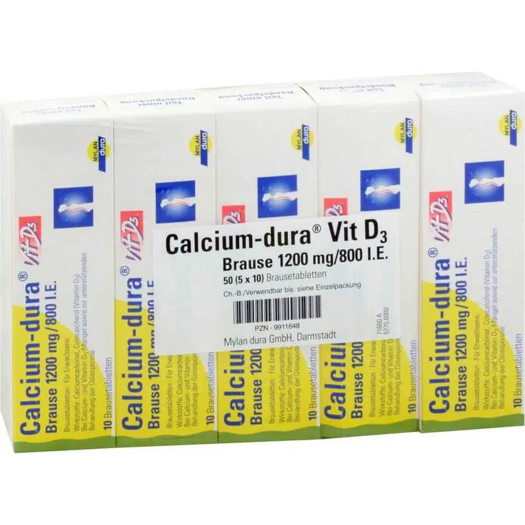 Calcium Dura Vit D3 Brause 1200 mg / 800 I.E., 50 St