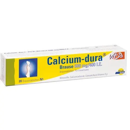 Calcium Dura Vit D3 Brause 600 mg / 400 I.E., 20 St