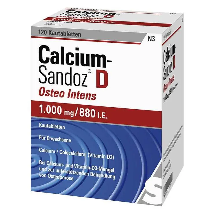 Calcium Sandoz D Osteo intens Kautabletten, 120 St