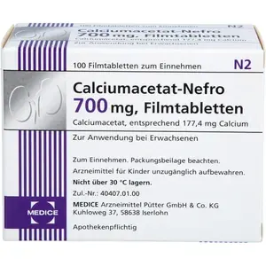 CALCIUMACETATNEFRO700mgFilmtabletten100St
