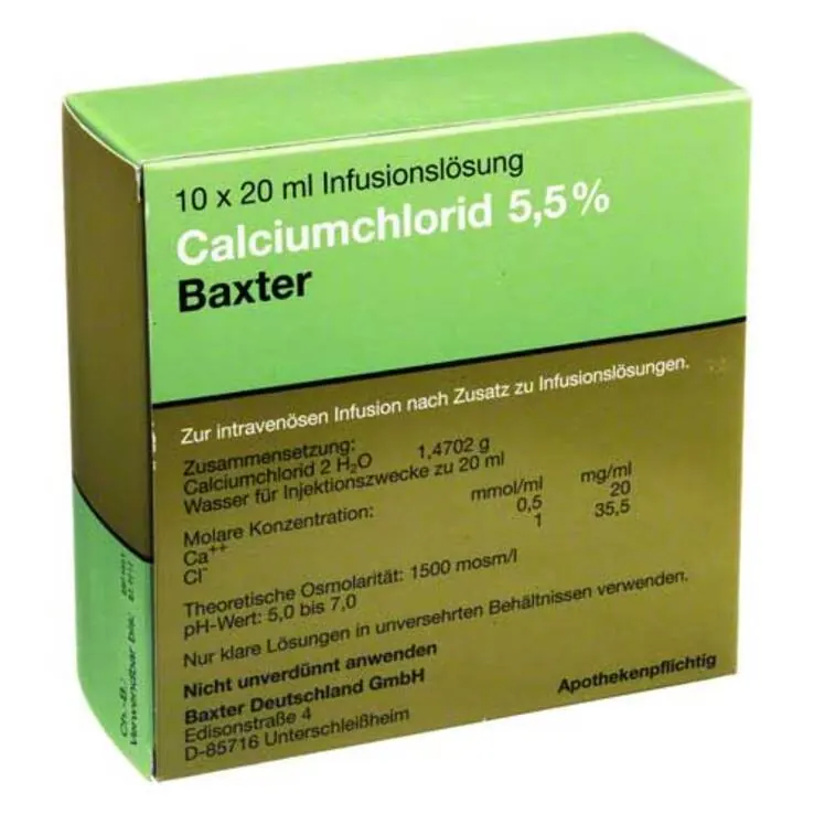 CALCIUMCHLORID Lösung 5,5% Ampullen, 10X20 ml