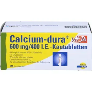 CALCIUMDURAVitD3600mg/400I.E.Kautabletten100St