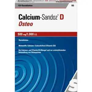 CALCIUMSANDOZDOsteo500mg/1.000I.E.Kautabl.120St