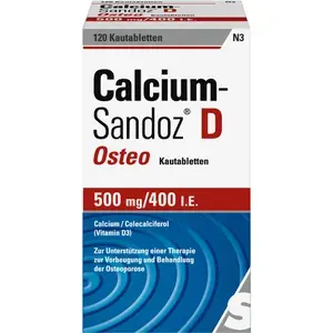 CALCIUMSANDOZDOsteo500mg/400I.E.Kautabl.120St