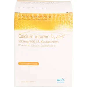 CALCIUMVITAMIND3acis500mg/400I.E.Kautabl.120St