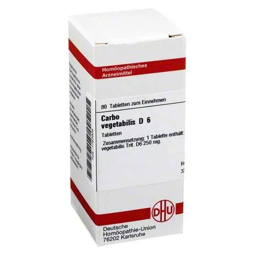 CARBO VEGETABILIS D 6 Tabletten, 80 St