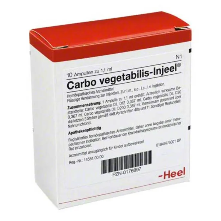 CARBO VEGETABILIS INJEEL Ampullen, 10 St