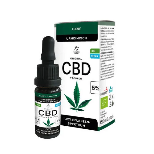 CBD 5% Hanf Tropfen Bio, 10 ml