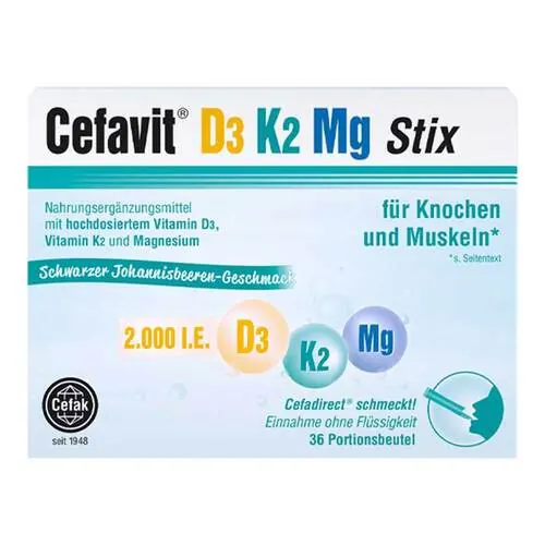 Cefavit D3 K2 Mg 2.000 I.E. Stix Granulat, 36 St