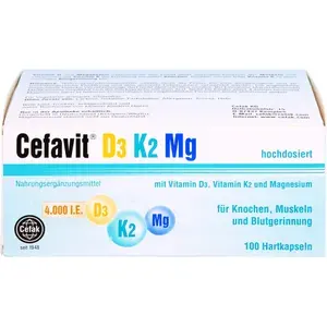 CEFAVITD3K2Mg4.000I.E.Hartkapseln100Stück
