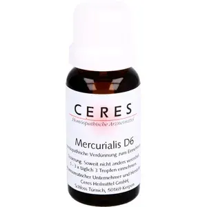 CERESMercurialisD6Dilution20ml
