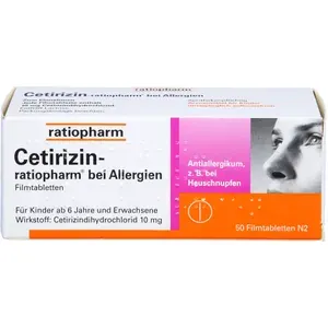 CETIRIZIN-ratiopharmbeiAllergien10mgFilmtabl.50St