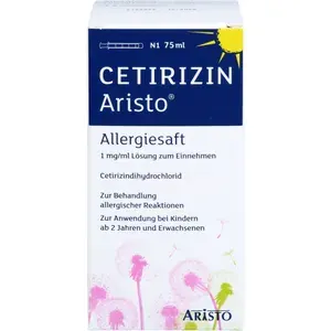 CETIRIZINAristoAllergiesaft1mg/mlLsg.z.Einn.75ml