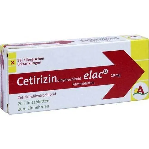 Cetirizindihydrochlorid elac 10 mg Filmtabletten, 20 St